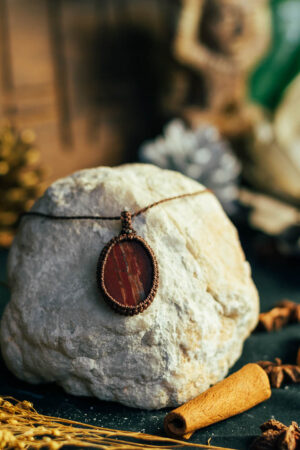 Collier jaspe rouge