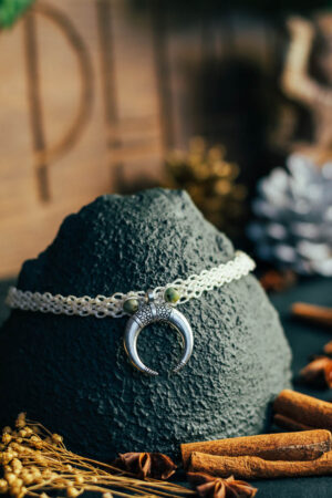 Collier Moon - Turquoise Africaine & Cristal de roche