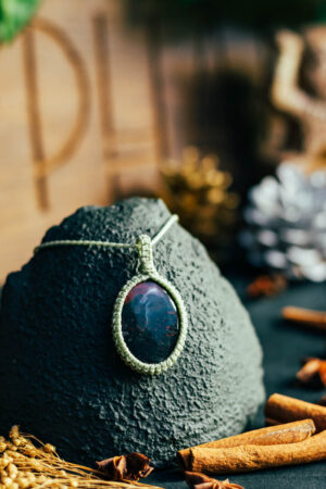 Collier Jaspe Héliotrope
